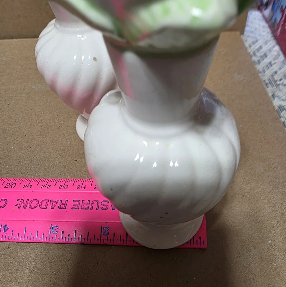 Vtg Rose Budvase Salt Pepper Shaker Set #175